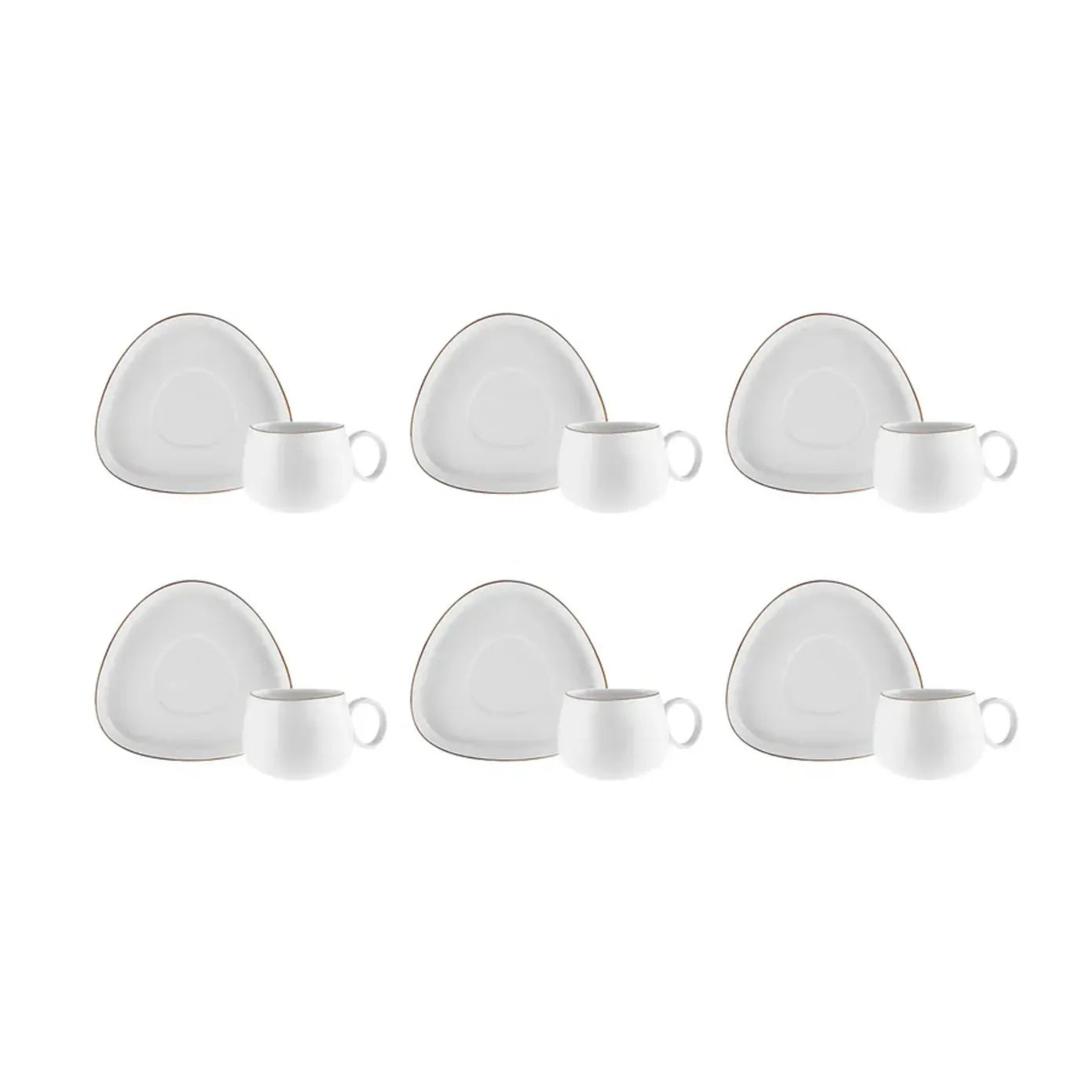 Karaca Globe - Set di tazze turche per 6 persone, 12 pezzi, 6 tazze da caffè e 6 piattini, elegante motivo Art Déco, Porcellana della migliore quali | Leroy Merlin
