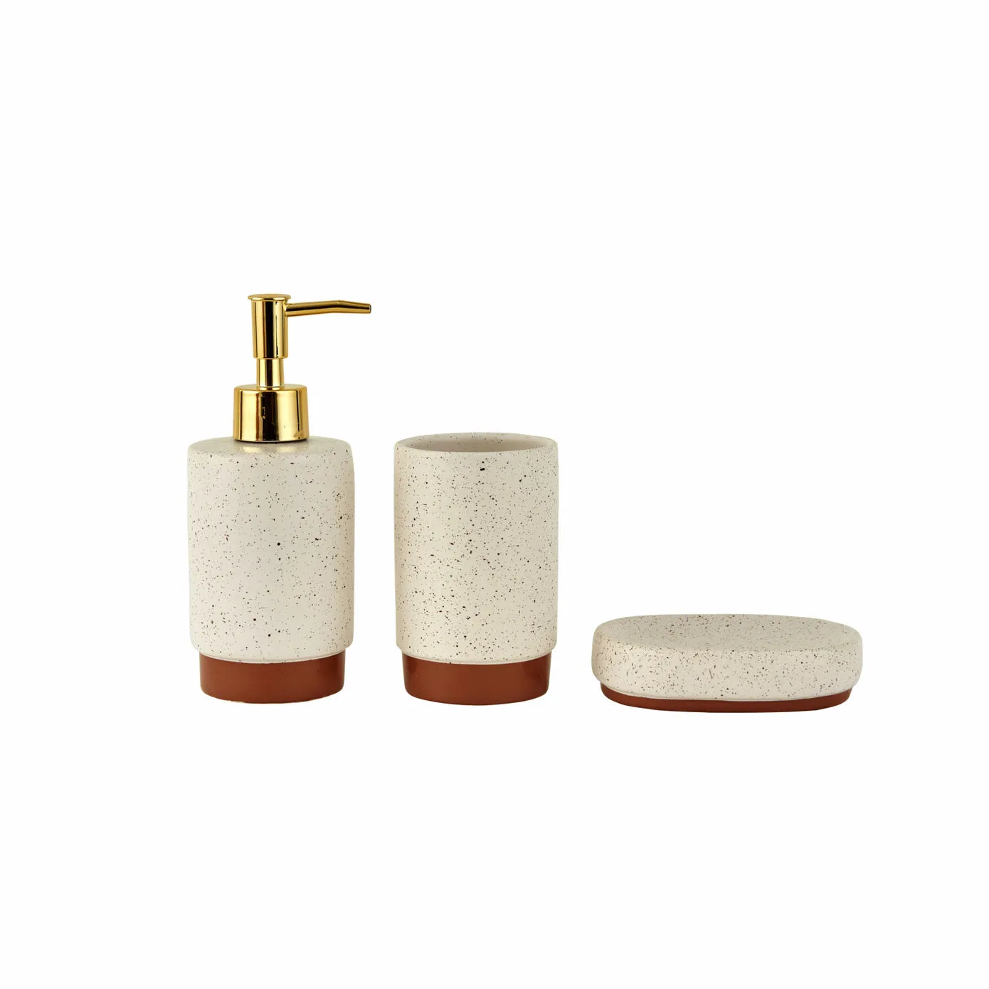Gouden badkamer accessoire set Gouden badkamer accessoire set