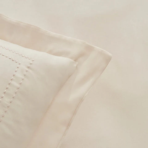 Karaca Home White Collection Felves 100% Katoen Tweepersoons Dekbed Set Beige