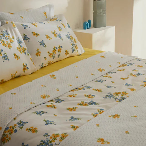 Sarah Anderson Morsey Dekbedovertrekset Dubbelbed Gewatteerd Geel