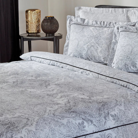 Karaca Artco Satin Duvet Cover Set, Double, Black