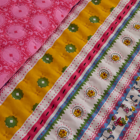 Sarah Anderson Chilena Double Bed Pink Bedspread  