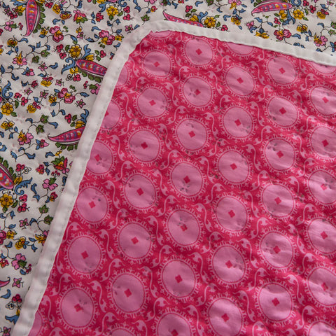 Sarah Anderson Chilena Double Bed Pink Bedspread  
