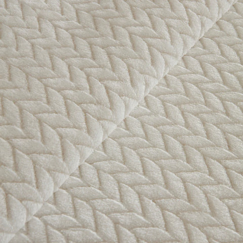 Karaca Leaves Witte Tweepersoons Deken 200x220