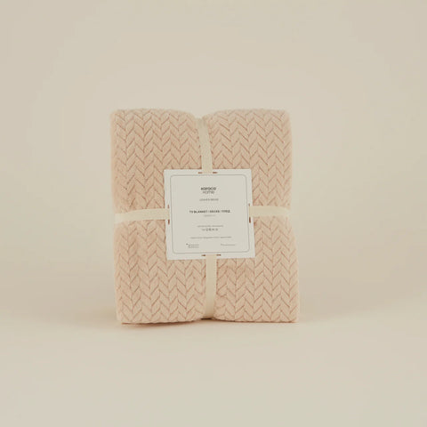 Karaca Leaves Ecru Welsoft TV Deken 130x150 cm