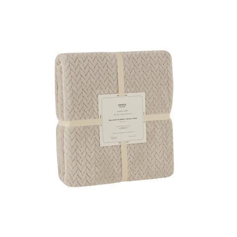 Karaca Leaves Grijze Tweepersoonsdeken 200x220