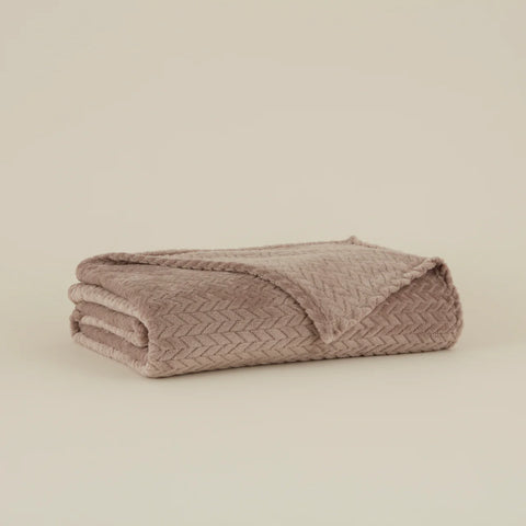 Karaca Leaves Steengrijze Éénpersoonsdeken 150x200 cm