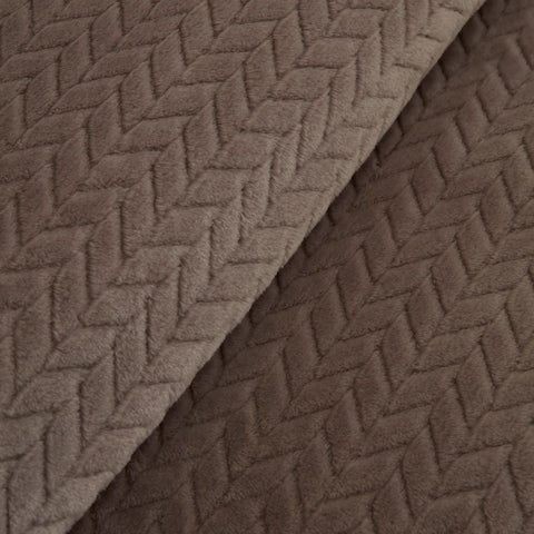 Karaca Leaves Steengrijze Éénpersoonsdeken 150x200 cm