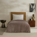 Karaca Leaves Steengrijze Éénpersoonsdeken 150x200 cm