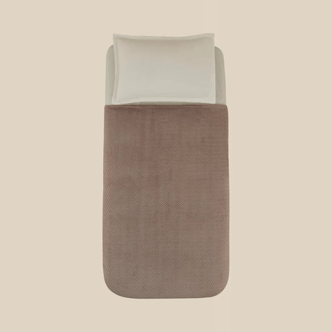 Karaca Leaves Steengrijze Éénpersoonsdeken 150x200 cm