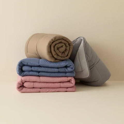 Karaca Home Double Face Dekbedovertrek, 200x200 cm, Blauw-Mint