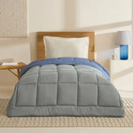 Karaca Home Double Face Dekbedovertrek, 200x200 cm, Blauw-Mint