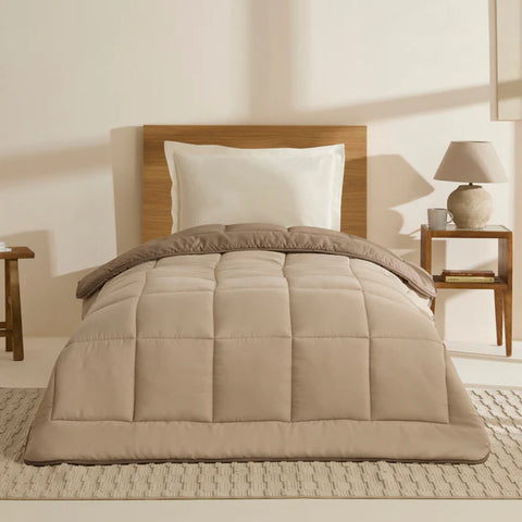 Karaca Double Face Dekbed Beige-Mokka 135x200