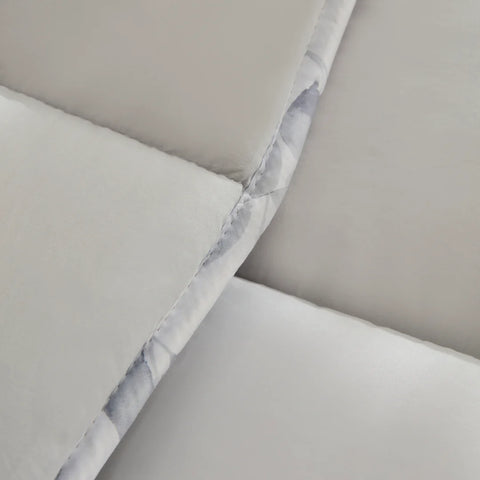 Karaca Leaf Grijs Eenpersoons Dekbedovertrekset 135x200+50x70