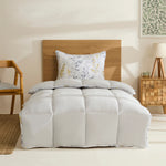 Karaca Leaf Grijs Eenpersoons Dekbedovertrekset 135x200+50x70