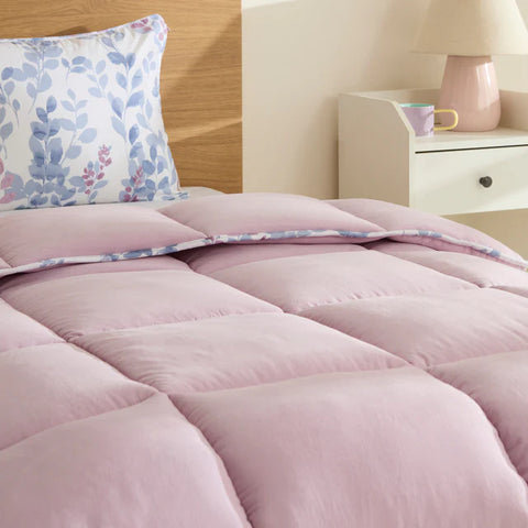 Dexie eenpersoons dekbedovertrekset, Roze, 135x200, 50x70 cm Dexie eenpersoons dekbedovertrekset, Roze, 135x200, 50x70 cm