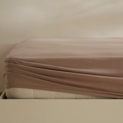 Karaca Home Jersey Hoeslaken, 120x200+30 cm, Beige