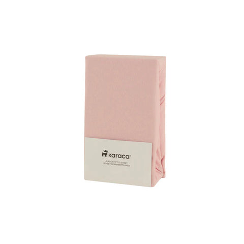 Karaca Home Jersey Hoeslaken, 160x200+30 cm, Oudroze