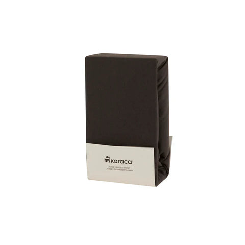 Karaca Home Jersey Hoeslaken, 120x200+30 cm, Antraciet