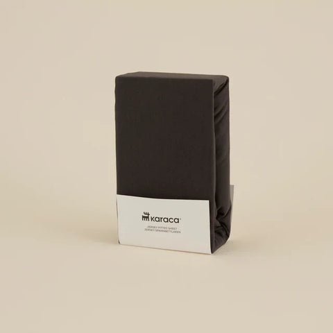 Karaca Home Jersey Hoeslaken, 180x200+30cm, Antraciet