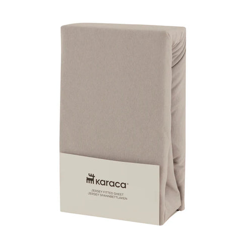 Karaca Home Jersey Hoeslaken, 100x200+30cm, Grijs