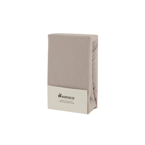 Karaca Home Jerseystretch Hoeslaken, 180x200+30 cm, Grijs