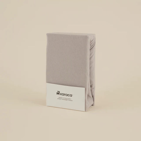 Karaca Home Jersey Hoeslaken, 100x200+30cm, Grijs