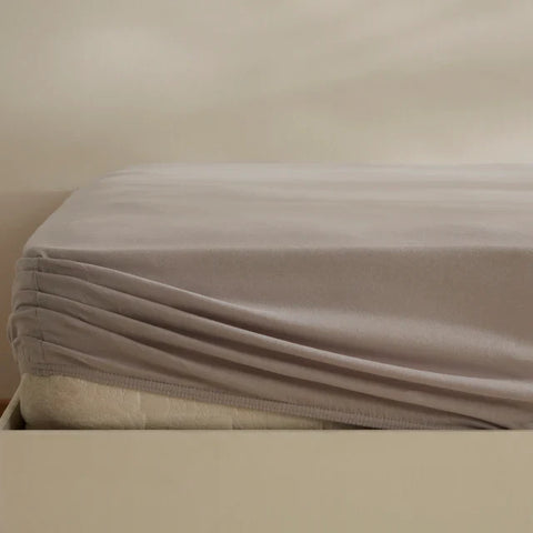 Karaca Home Jerseystretch Hoeslaken, 180x200+30 cm, Grijs