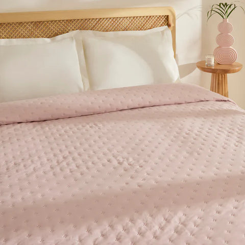 Karaca Home Breezy Sprei, Eenpersoons, Poederroze