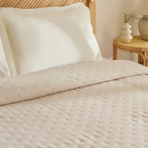 Karaca Home Breezy Sprei, Eenpersoons, Beige