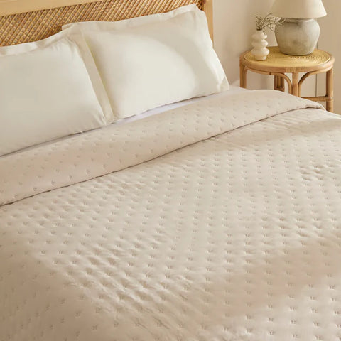 Karaca Home Breezy Sprei, Eenpersoons, Beige