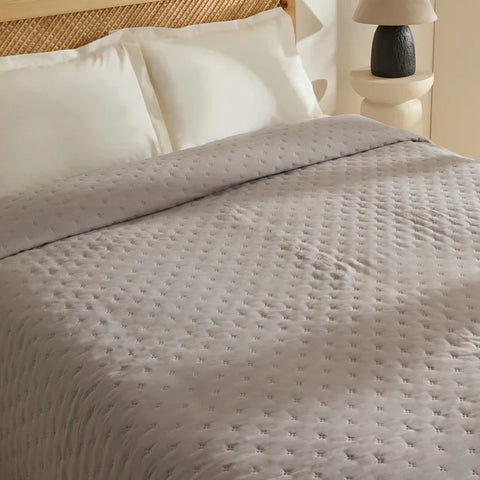 Karaca Home Breezy Sprei, Eenpersoons, Grijs