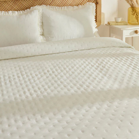Fiona Sprei Set Ecru 230x240 cm + 2 Stuks (50x70 cm)