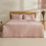 Fiona Beddensprei Set Poederroze 230x240 cm + 2 (50x70) cm