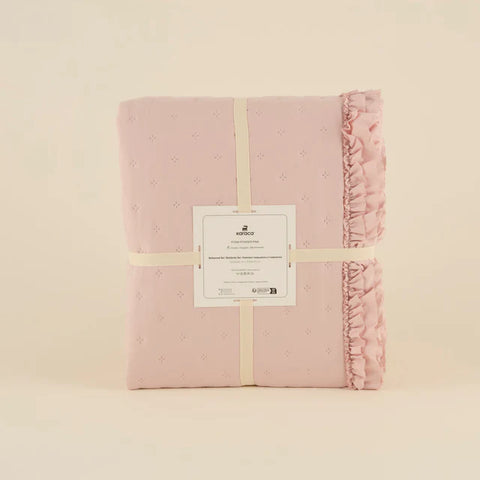 Fiona Bedspread Set Powder Pink 230x240 cm + 2 (50x70) cm