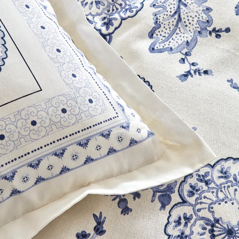 Karaca Amar Blau 100% Cotton Double Duvet Cover Set
 