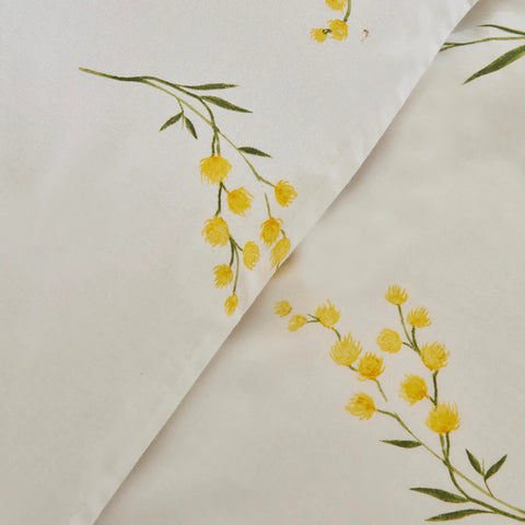 Karaca Loretta Renforcé Duvet Cover Set, Single, Yellow