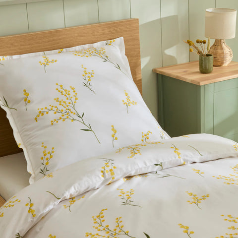 Karaca Loretta Renforcé Duvet Cover Set, Single, Yellow