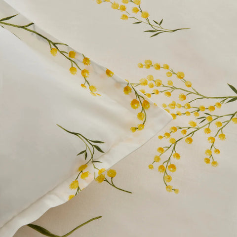 Karaca Loretta Renforcé Duvet Cover Set, Single, Yellow