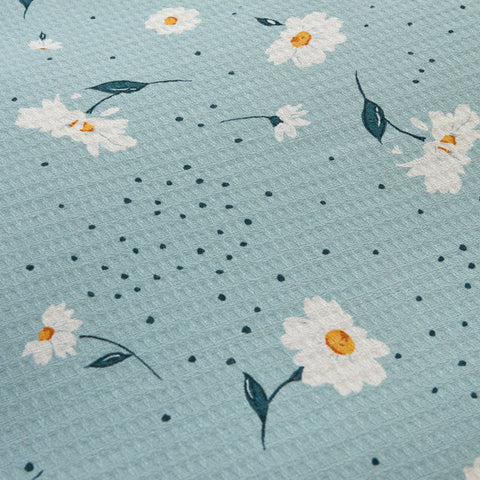 Karaca Daisy 100% Katoenen Tweepersoons Pique Set, Mint