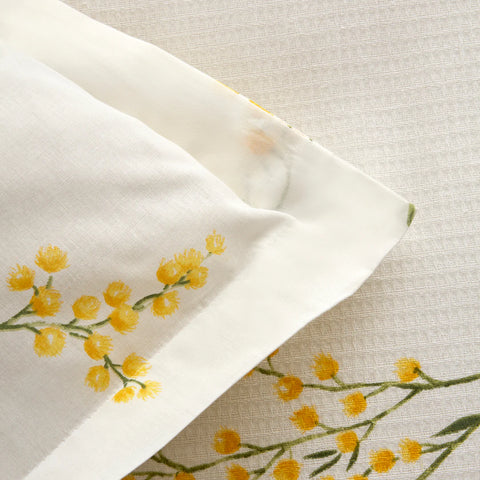 Karaca Loretta 100% Cotton Single Bed Piqué Set, Yellow
 