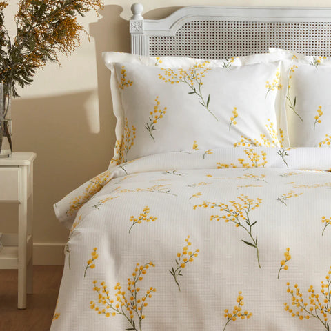 Karaca Loretta 100% Cotton Double Piqué Set, Yellow
 