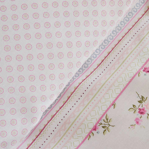 Karaca Glen, 100% Katoenen Dekbedovertrek Set, Tweepersoons, Roze