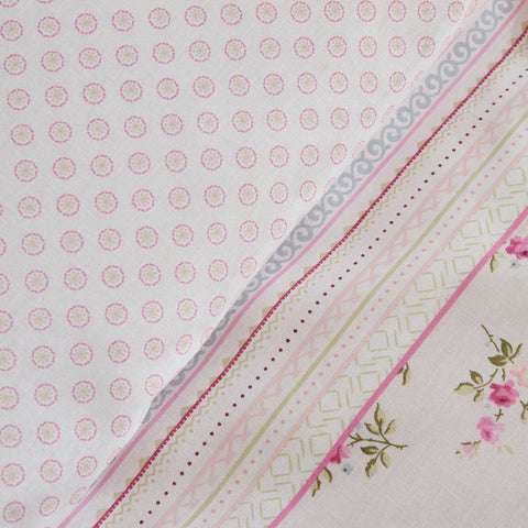 Karaca Glen Eenpersoons Dekbedovertrek Set, 100% Katoen, Roze