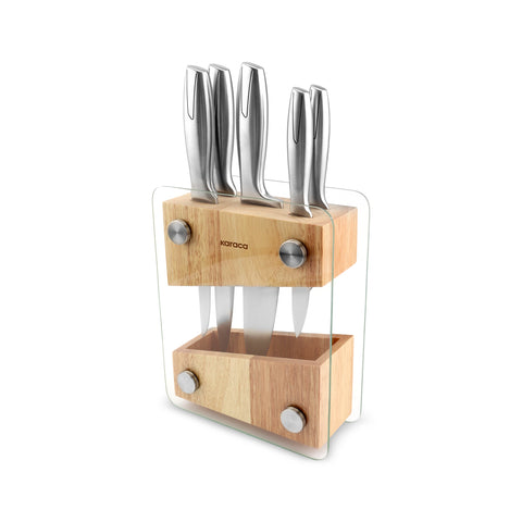 Karaca Meister Hamburg 6-Piece Knife Set with Stand