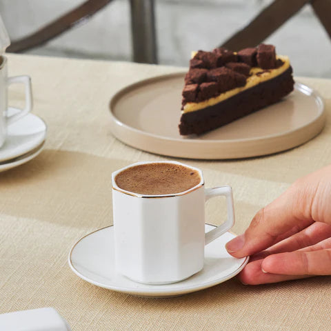 Karaca Vezir 6-Delig Koffiekopjesset Voor 6 Personen 80 Ml