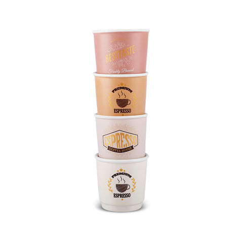 Karaca Monet Soft Espressokopjes-Set, 4 Personen, 4-delig, 90 ml