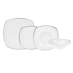 Karaca Adelia 24-delig porseleinen servies voor 6 personen, platina