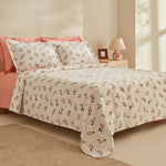 Karaca Silvie 100% Katoenen Eenpersoons Pique Set, Rood