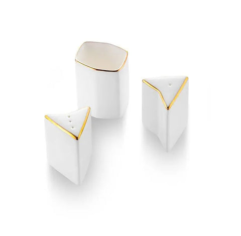 Jumbo Fold Gold 58-Piece Square Dinner Set for 12 Persons